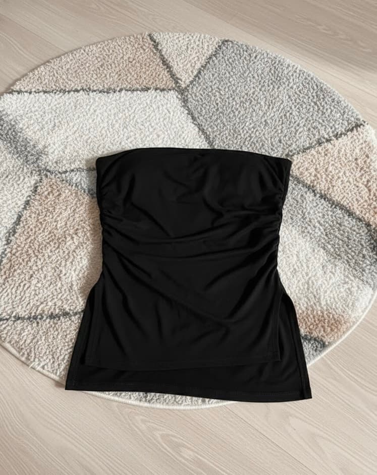 Top Strapless con 2 Recogido Laterales